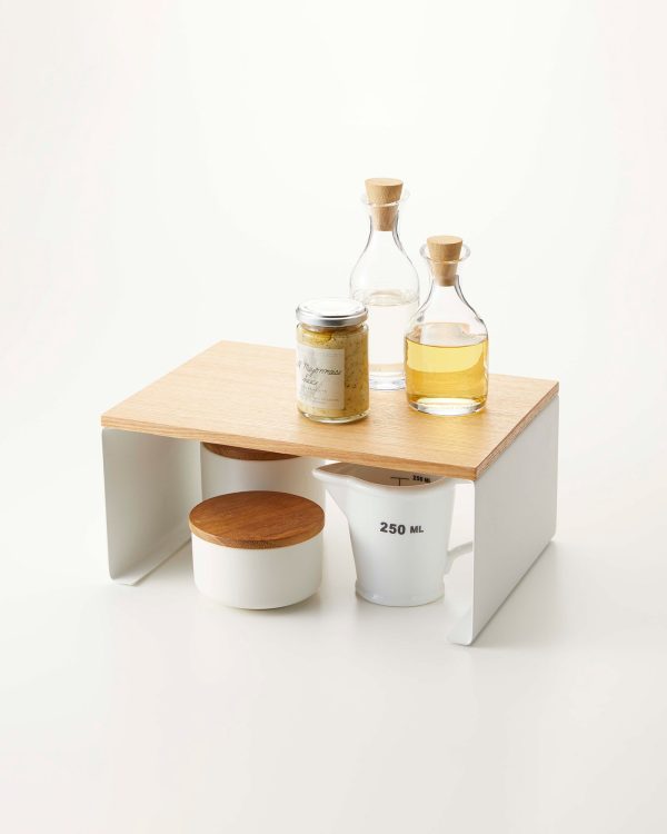 Stackable Countertop Shelf - Two Sizes - Steel + Wood - Image 8