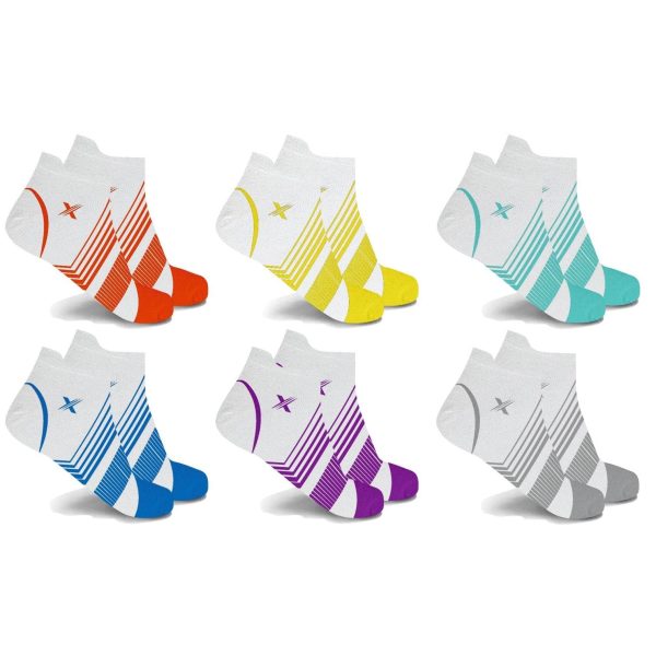 6-Pairs: Ultra V-Striped Ankle Compression Socks - Image 2