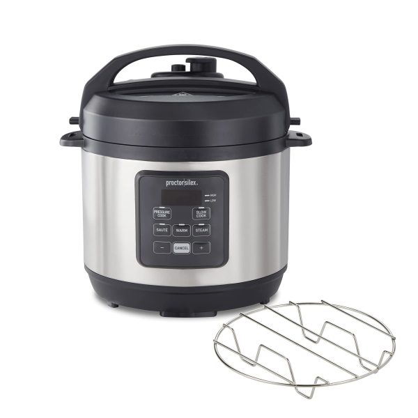 Proctor-Silex Simplicity 4-in-1 Electric Pressure Cooker, 3 Quart Multi-Function With Slow Cook, Steam, Sauté, Rice, Stainless Steel - Image 8