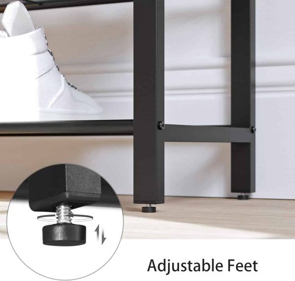 INDESTIC Shoe Rack, Shoe Organizer for Closet with 4 Mesh Shelves and Large Top for Bags ULBS015B03 - Image 5