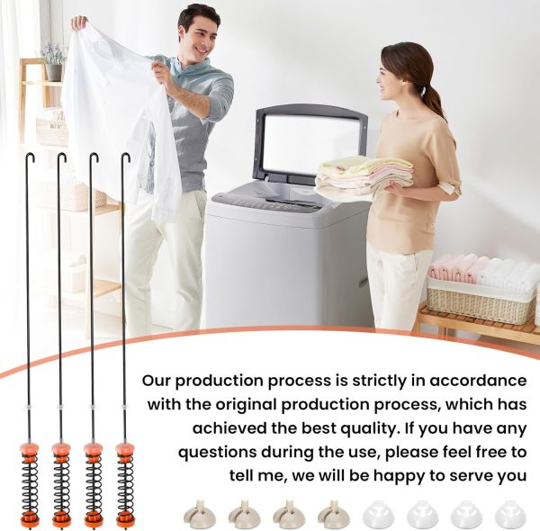 W11130359 Washer Suspension Rod Kit Part Compatible with Whirlpool Maytag Kenmore WTW7040DW1 MVWB765FW1 110.2613241 Washing Machine, Replaces W10901060,W11033536,AP6261901,W10594082 - Image 2