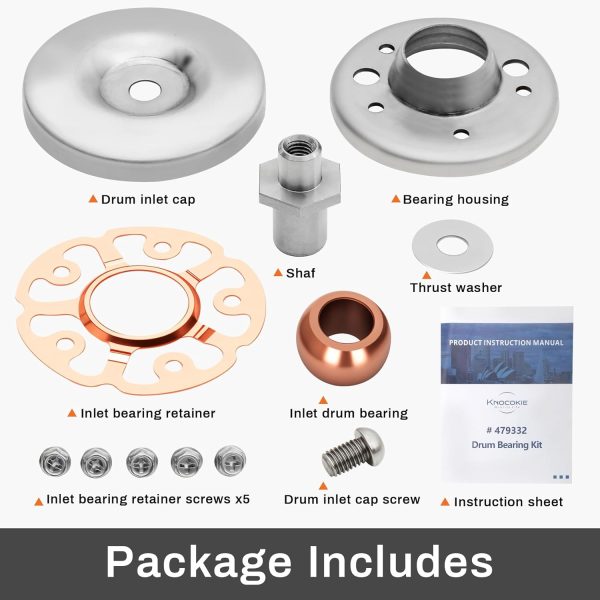 479332 Drum Bearing Kit for Fisher & Paykel Top Load Dryer Compatible with DE27, DE62, DEGX, DEIX, DG27, DG62, DGGX, DGIX Models, Appliance Parts for Home Improvement - Image 4