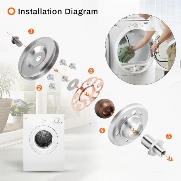 479332 Drum Bearing Kit for Fisher & Paykel Top Load Dryer Compatible with DE27, DE62, DEGX, DEIX, DG27, DG62, DGGX, DGIX Models, Appliance Parts for Home Improvement - Image 6