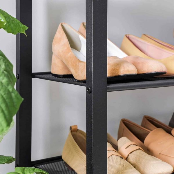 INDESTIC Shoe Rack, Shoe Organizer for Closet with 4 Mesh Shelves and Large Top for Bags ULBS015B03 - Image 8