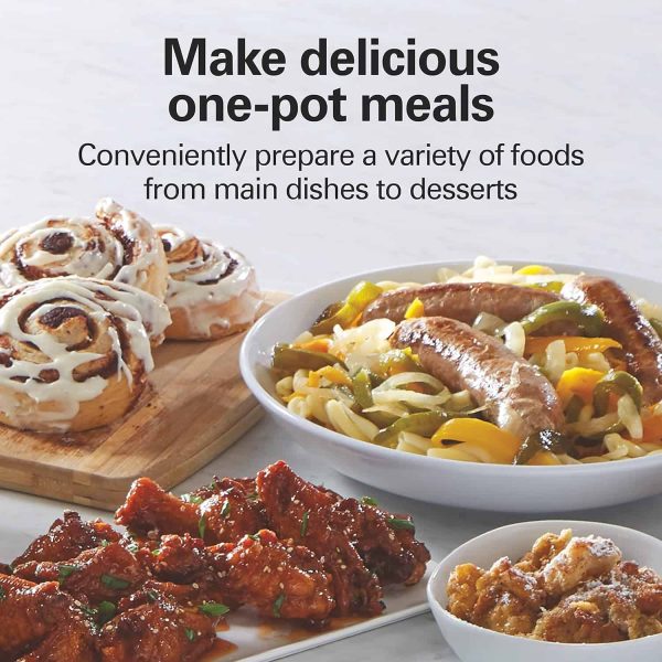 8 Quart Programmable Slow Cooker with Three Temperature Settings, Dishwasher Safe Crock and Lid, Silver (33480) - Image 7
