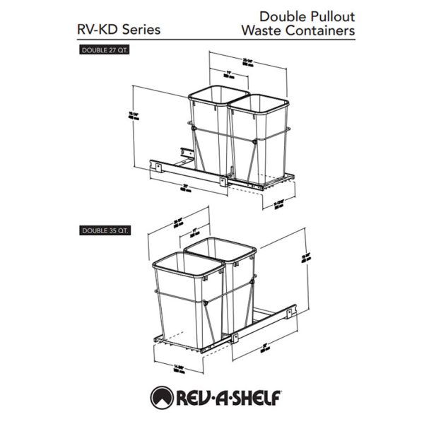 Double Sliding Pull-Out Waste Bin Containers - Image 6