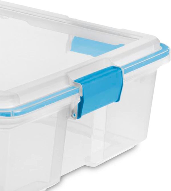 Multipurpose 37 Quart Clear Plastic Under-Bed Storage Tote Bins with Secure Gasket Latching Lids for Home Organization, (4 Pack) - Image 5