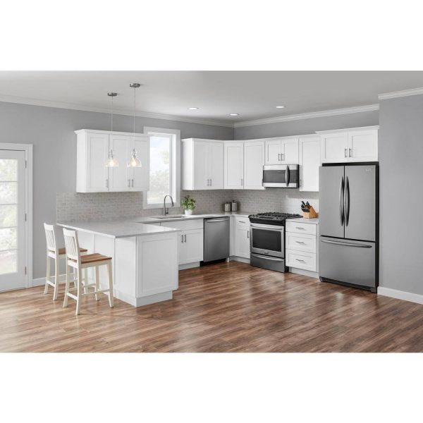 Hampton Bay SB36 Avondale Shaker Alpine White Quick Assemble Plywood 36 in Sink Base Kitchen Cabinet (36 in W x 24 in D x 34.5 in H) - Image 3