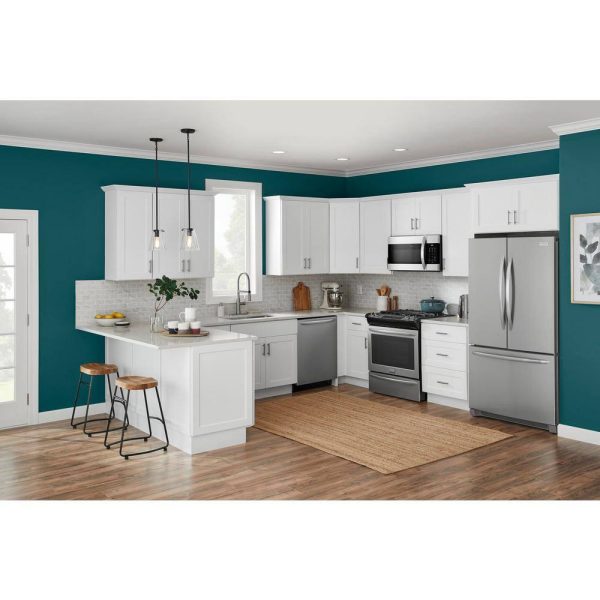 Hampton Bay SB36 Avondale Shaker Alpine White Quick Assemble Plywood 36 in Sink Base Kitchen Cabinet (36 in W x 24 in D x 34.5 in H) - Image 7