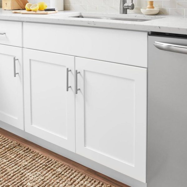 Hampton Bay SB36 Avondale Shaker Alpine White Quick Assemble Plywood 36 in Sink Base Kitchen Cabinet (36 in W x 24 in D x 34.5 in H) - Image 2