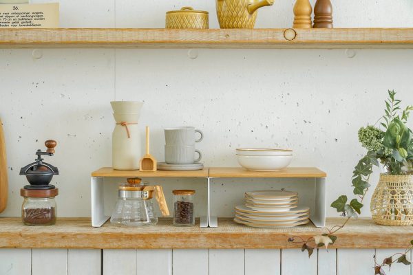 Stackable Countertop Shelf - Two Sizes - Steel + Wood - Image 5