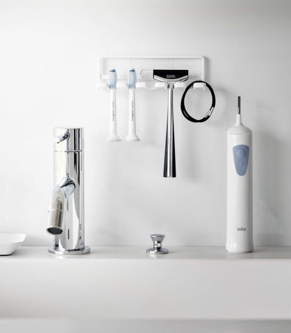 Traceless Adhesive Toothbrush Holder - Steel - Image 4