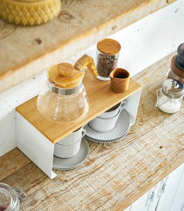 Stackable Countertop Shelf - Two Sizes - Steel + Wood - Image 2