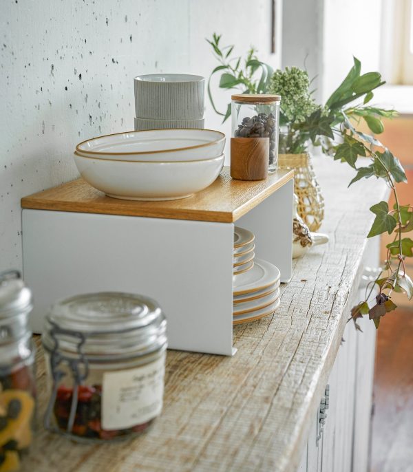 Stackable Countertop Shelf - Two Sizes - Steel + Wood - Image 12