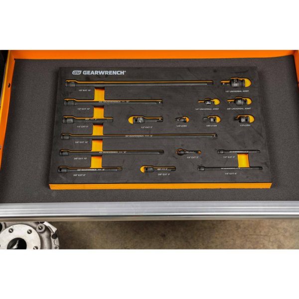 86524 1/4 in., 3/8 in., 1/2 in. Impact Drive Tool Accessories Set with EVA Foam Tray (17-Pieces) - Image 4