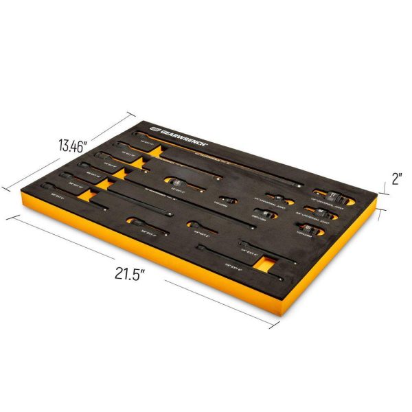 86524 1/4 in., 3/8 in., 1/2 in. Impact Drive Tool Accessories Set with EVA Foam Tray (17-Pieces) - Image 3