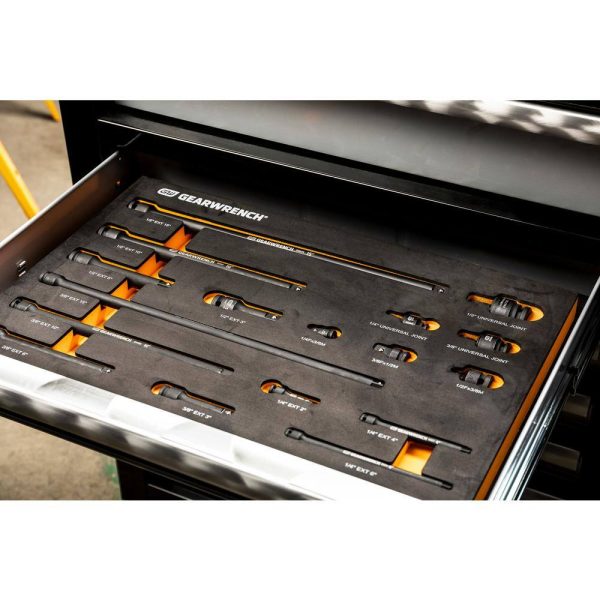 86524 1/4 in., 3/8 in., 1/2 in. Impact Drive Tool Accessories Set with EVA Foam Tray (17-Pieces) - Image 5