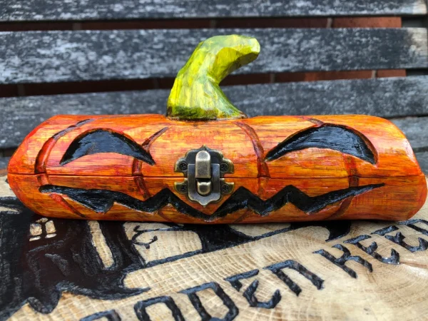 Halloween special Pumpkin Dice Box –  wooden Dice box