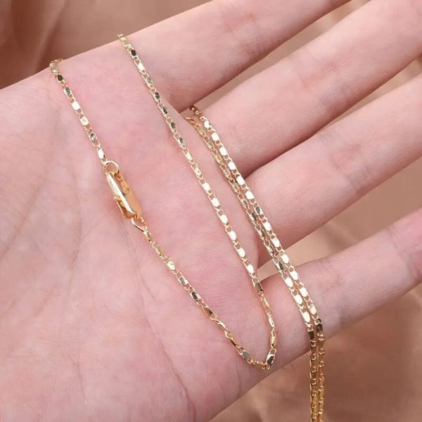 Italian 18K Gold Plated Punk Chain Necklace - Image 2