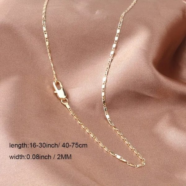 Italian 18K Gold Plated Punk Chain Necklace - Image 3