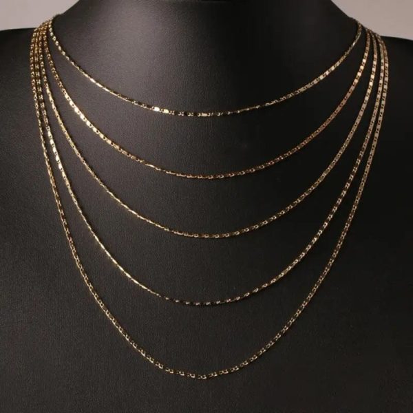 Italian 18K Gold Plated Punk Chain Necklace - Image 7