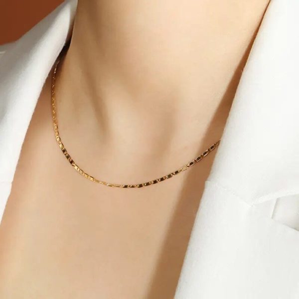 Italian 18K Gold Plated Punk Chain Necklace - Image 10