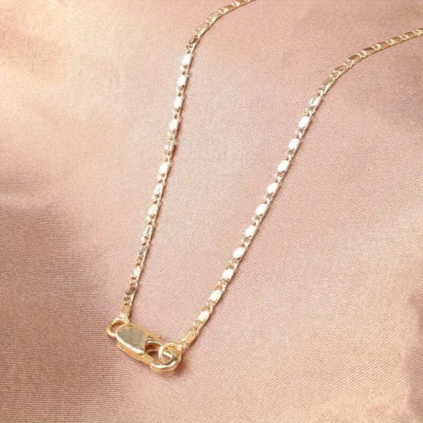 Italian 18K Gold Plated Punk Chain Necklace - Image 4