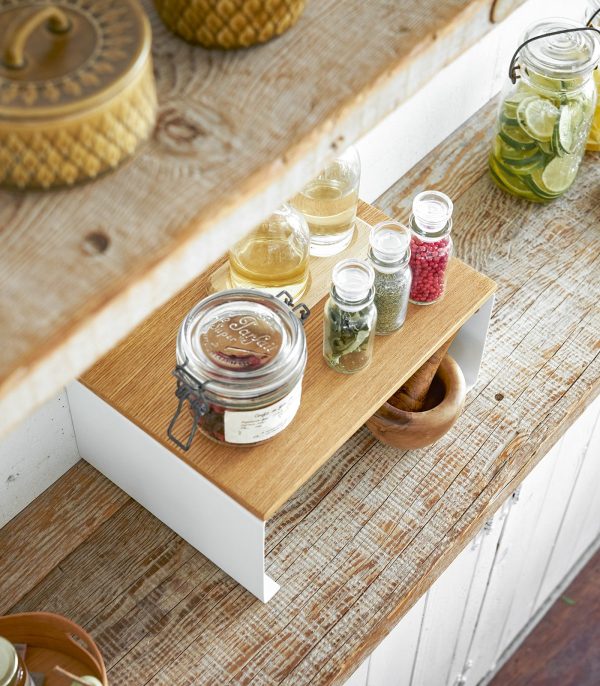 Stackable Countertop Shelf - Two Sizes - Steel + Wood - Image 11