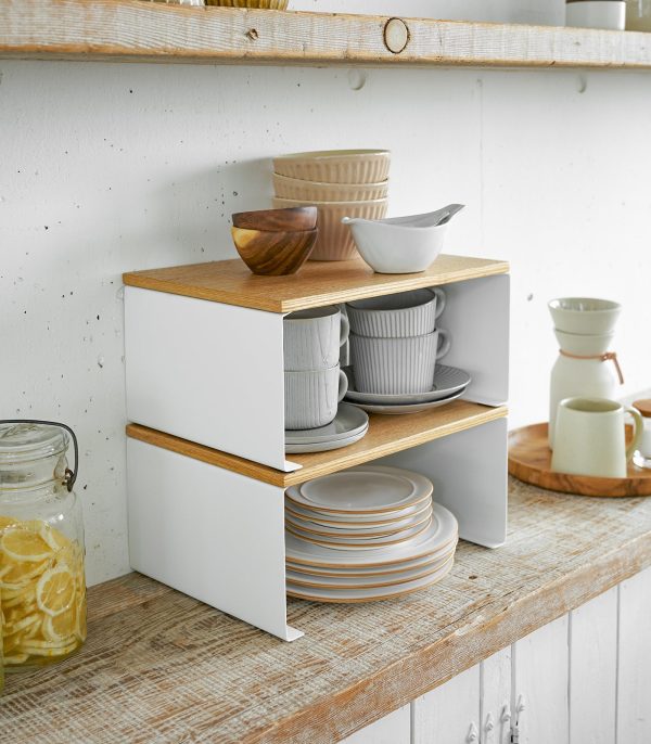Stackable Countertop Shelf - Two Sizes - Steel + Wood - Image 14