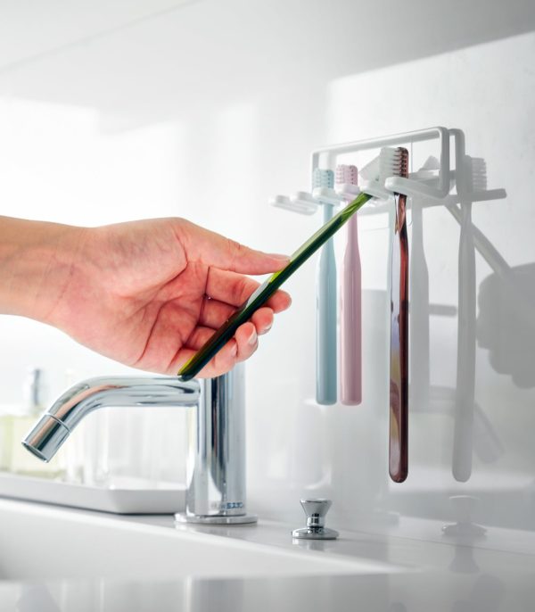 Traceless Adhesive Toothbrush Holder - Steel - Image 2