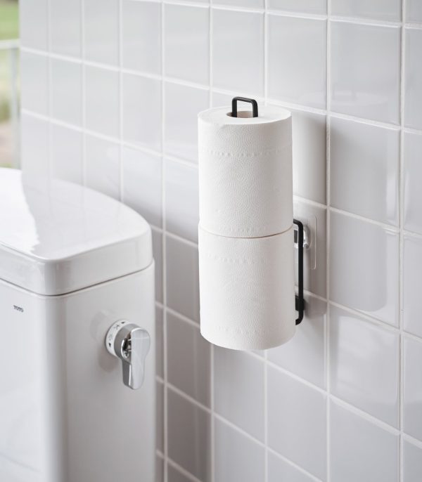 Traceless Adhesive Toilet Paper Holder - Steel - Image 11