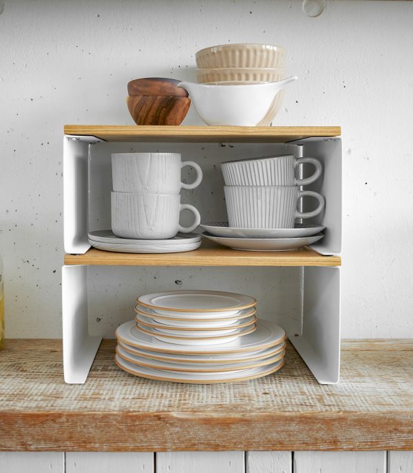 Stackable Countertop Shelf - Two Sizes - Steel + Wood - Image 15