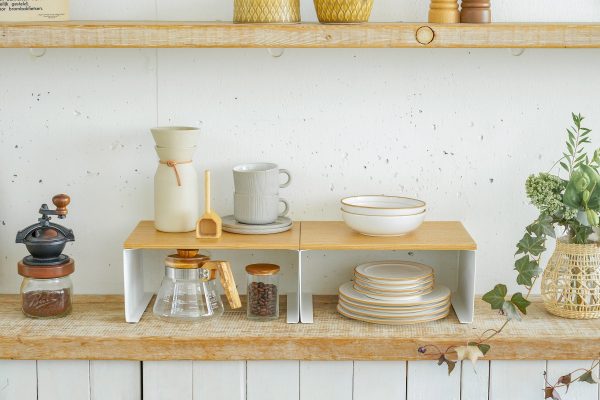 Stackable Countertop Shelf - Two Sizes - Steel + Wood - Image 10