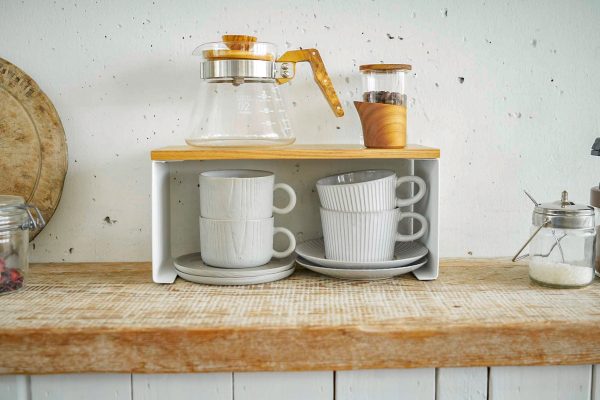 Stackable Countertop Shelf - Two Sizes - Steel + Wood - Image 4