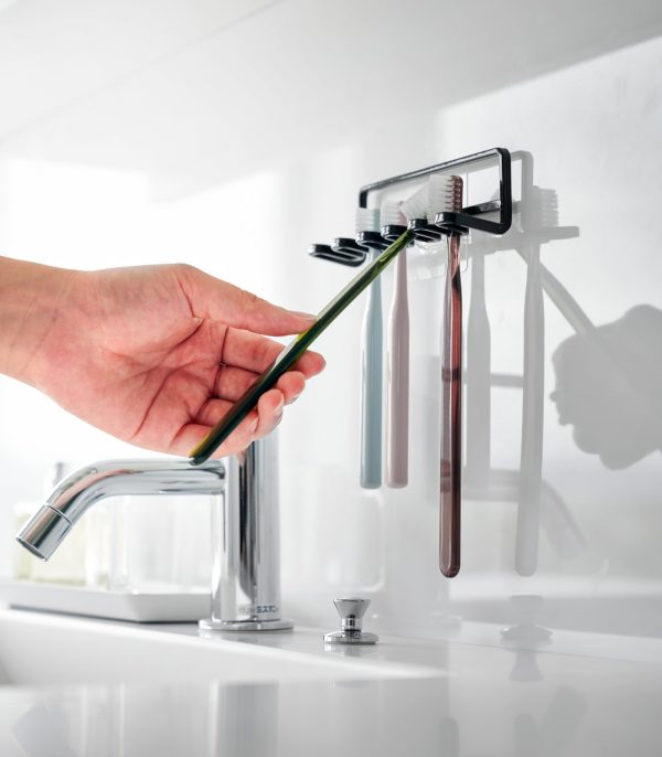 Traceless Adhesive Toothbrush Holder - Steel - Image 7