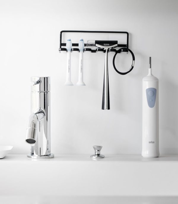 Traceless Adhesive Toothbrush Holder - Steel - Image 9