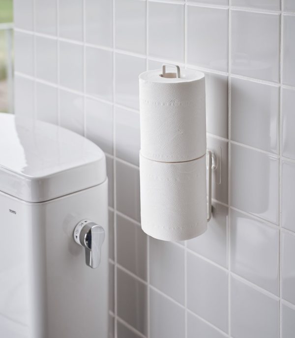 Traceless Adhesive Toilet Paper Holder - Steel - Image 4
